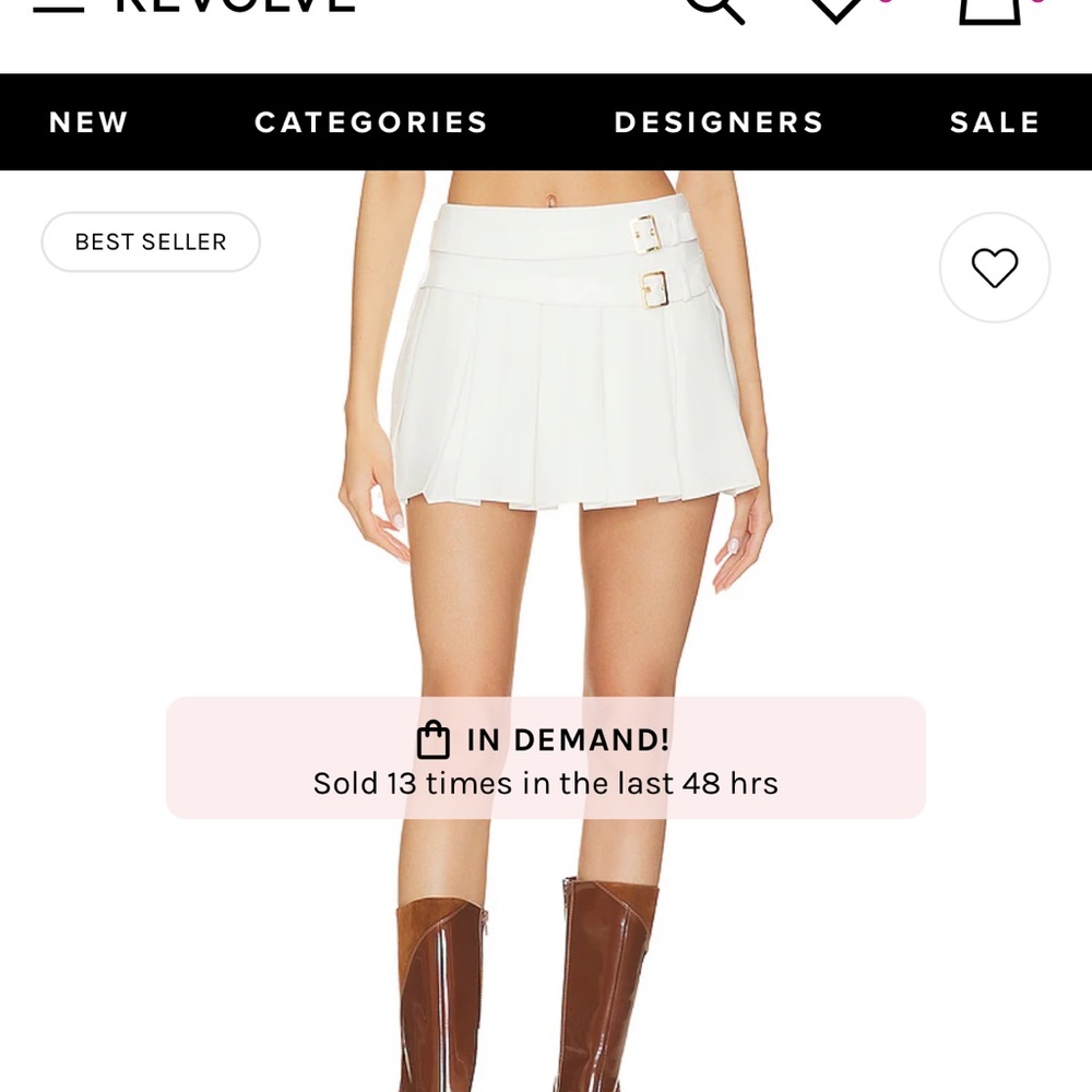 NWOT Amanda Upichard Sanders Skort in Ivory